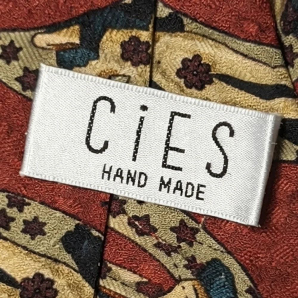 Vintage Celestial Nude Lady Floral Art Novelty Tie | Classic Statement Necktie - Picture 5 of 5